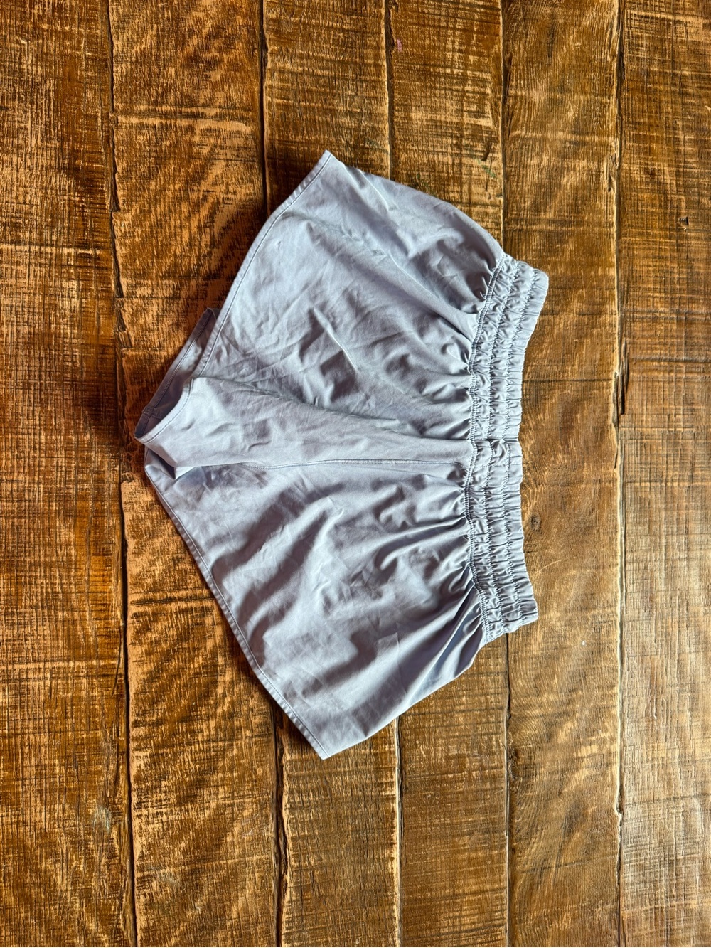 Light Blue Elastic Waist Shorts